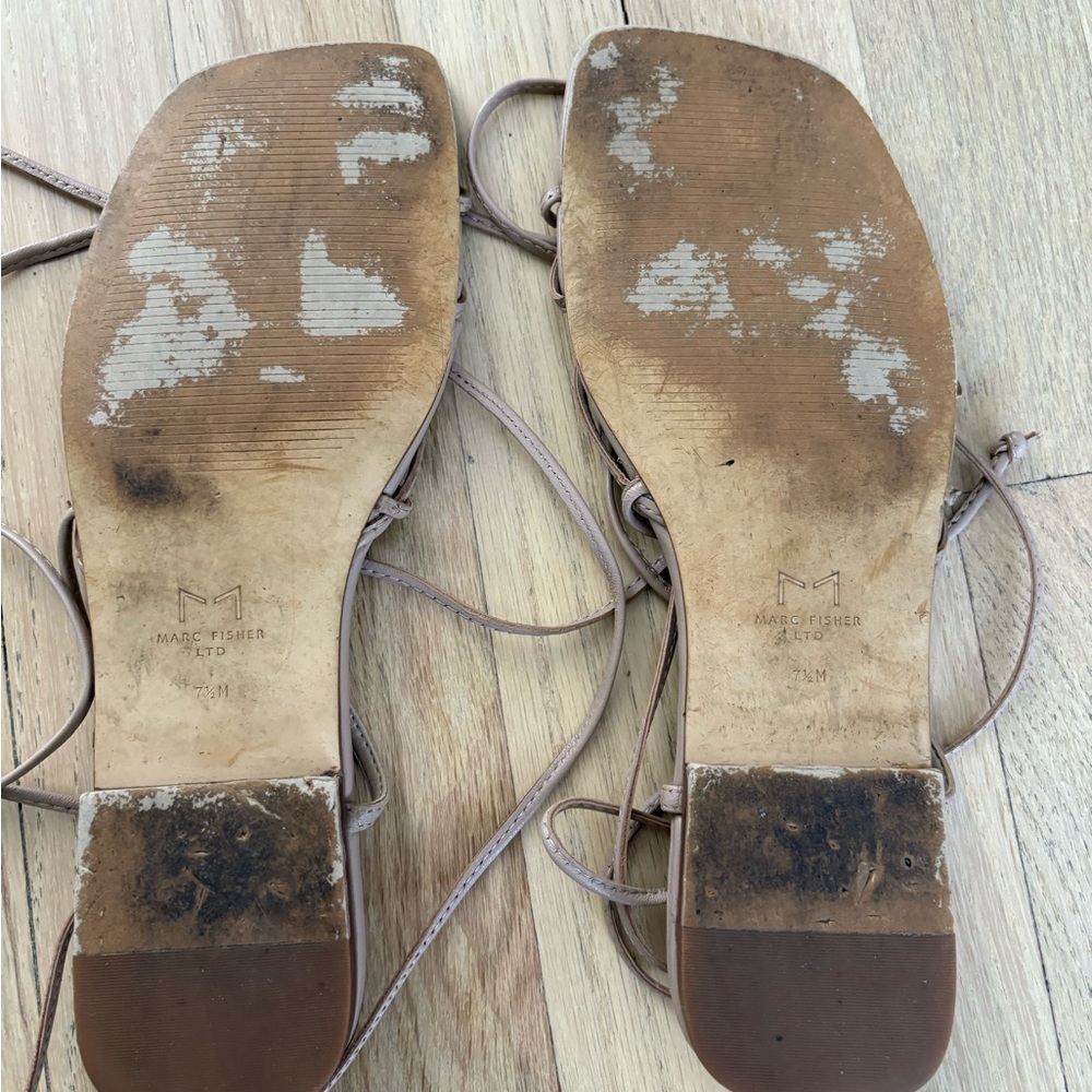 Marc Fisher Tan Strappy Sandals - Picture 3 of 3